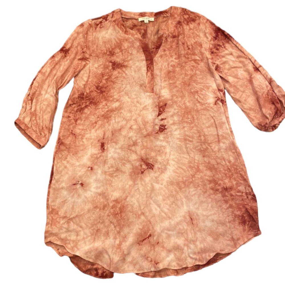 Umgee rose tie dye tunic boho flowy xl